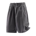 thumbnail image 5 of Havenx Summer Beach Shorts for Men 5 Inch Drawstring Elastic Waist Short with Pockets Stretch Pant Baggy Soft Lounge Breathable Sport Clothes,Dark Gray L, 5 of 5