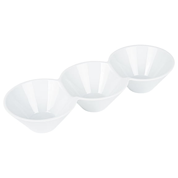 Chef 101 18 oz Round White Porcelain Modern Bowl Set - 13 1/2" x 5" x 2 1/4" - 1 count box