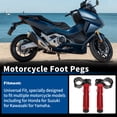 thumbnail image 2 of Pegs traseros de motocicleta universales plegables para Honda, Suzuki, Kawasaki y Yamaha, soportes de pedal para pasajeros de 90 grados, aleación de aluminio CNC, rojos, 1 par, 2 of 7