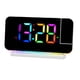 thumbnail image 2 of Reloj despertador digital LED, práctico reloj de escritorio, radio FM, proyección multifuncional. Blanco, 2 of 9