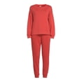 thumbnail image 5 of Secret Treasures Women's and Women's Plus Size Sleep Top and Pants Set, 2-Piece, 5 of 5