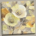 thumbnail image 1 of Gorgeous Gray and Yellow Blooming Spring Floral Canvas by Albena Hristova; One 24x24in Hand-Stretched Canvas, 1 of 1