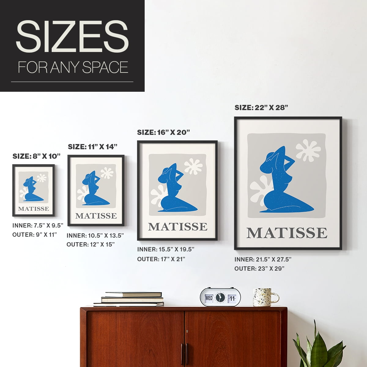 Matisse CCLXXI in Solid Wood 11 x 14 Framed Print