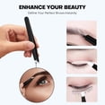 thumbnail image 3 of EXLEAF [4+1 Pack] Precision Tweezers Set with Travel Case,Professional Stainless Steel Eyebrow Tweezers for Women&Men,Multi-Purpose for Facial Hair&Ingrown Hair Removal, 3 of 7