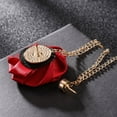 thumbnail image 5 of 2Pack Fashion Bridegroom Wedding Brooches Cloth Art Hand-Made Rose Flower Brooch Lapel Pin Badge Tassel Chain Men's Suit Accessories, Wine, 5 of 6