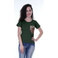thumbnail image 3 of Moomaya Womens Round Neck T-shirt Short Sleeve Sequin Patch Pocket Tee Top - WG, 3 of 6