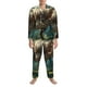 thumbnail image 3 of Balery Green Forest Dinosaur Pijama para Hombre de Dos Piezas con Manga Larga, Conjunto de Dormir y Descanso Suave con Bolsillos-Medium, 3 of 7