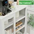 thumbnail image 6 of Elegant 40''H Metal Storage Cabinet with Mesh Doors,Steel Display Cabinet with Adjustable Shelves,Metal Office Storage Locker for Home Office,White, 6 of 7