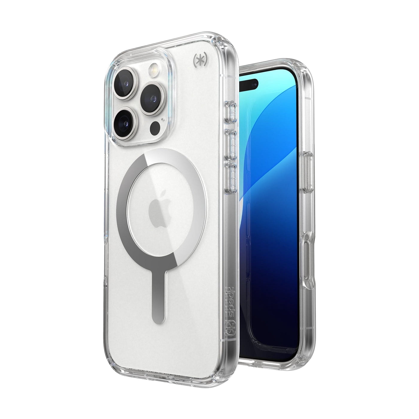 Speck Presidio Perfect-Clear Chrome MagSafe for Apple iPhone 16 Pro Case