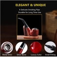 thumbnail image 2 of Pipa de tabaco, pipa de tabaco completamente doblada para fumar, pipa de plástico similar a la madera con perilla, liviana e impermeable, juego de regalo para fumar para principiantes, 2 of 5
