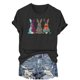 thumbnail image 3 of Mujeres Manga Corta de Verano Tops Día de San Valentín Impreso Cuello Redondo, Camisa de Moda Casual Blusa, 3 of 6
