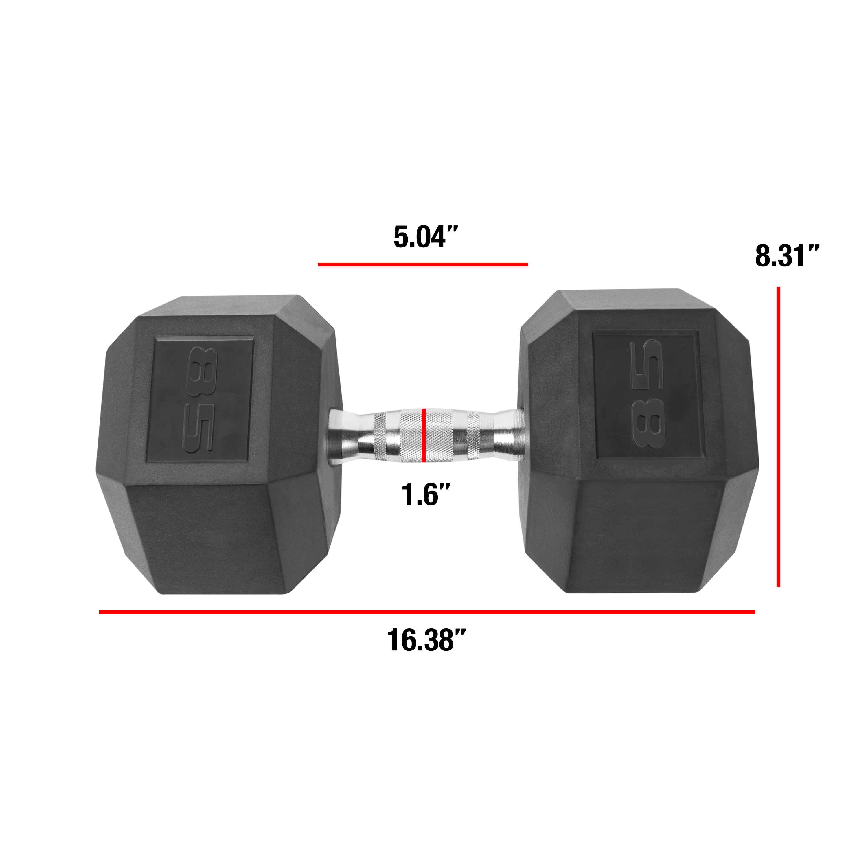 (2 pack) CAP Barbell Coated Hex Dumbbell, Single 85 lbs