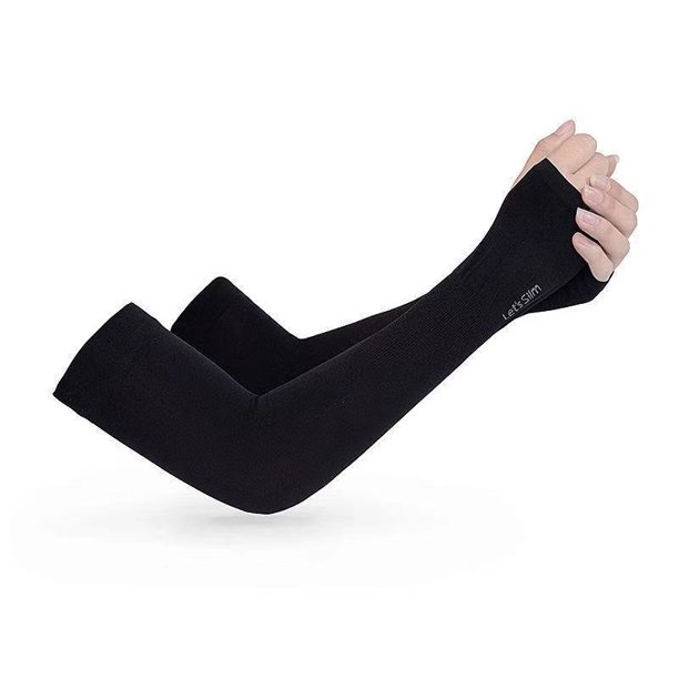 Manga de hielo de seda fina para hombres y mujeres, protección solar, para montar al aire libre, protección UV, manga de hielo fina de seda fina para verano