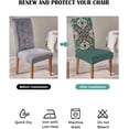 thumbnail image 6 of Chair Covers Set of 4, Sage Green Ethnic Style, Removable Stretchable Parsons Chair Slipcovers Protector for Dining Room, Retro Boho Floral, 6 of 6