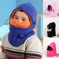 thumbnail image 6 of Winter Thermal Fleece Balaclava Hat Children Cap Full Face Ski Mask Hood Cap BLUE, 6 of 8
