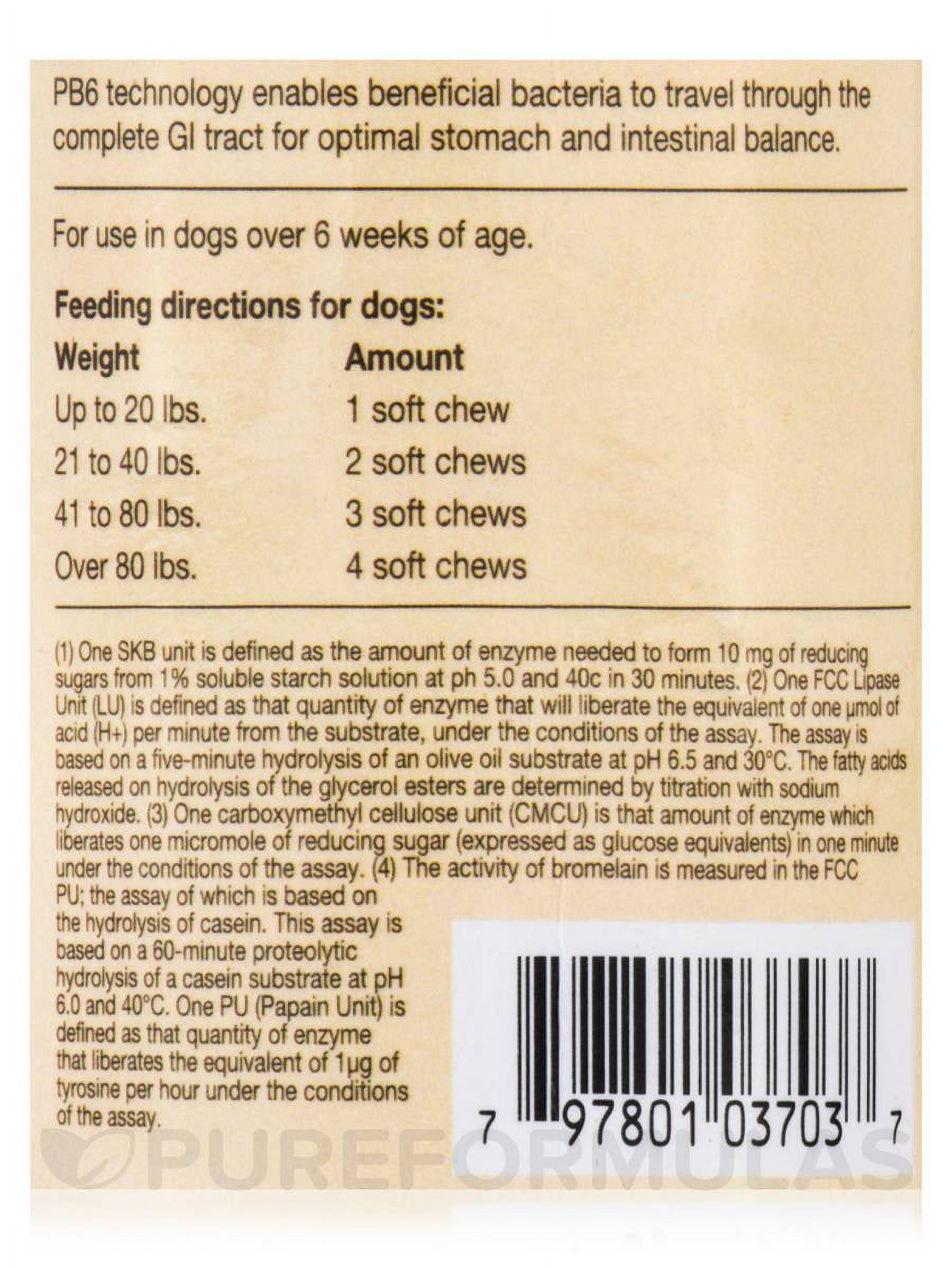 NaturVet Advanced Probiotics & Enzymes for Dogs, 120 Soft Chews