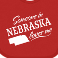thumbnail image 4 of Inktastic Someone in Nebraska Loves Me Boys or Girls Baby Bib, 4 of 4