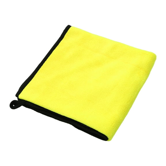 Unique Bargains 19.69"x39.39" Microfibre Car Drying Towel Extra Large Car Cleaning Detailing Absorbent  Car Drying Cloth Gray Yellow