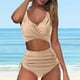 thumbnail image 1 of Augper Fashion Women's Sleeveless SolidBikini Set Swimsuit Push-Up Padded Swimwear Swimsuit Beachwear, 1 of 5