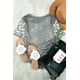 thumbnail image 3 of ABPHQTO Camiseta Mujer Manga Corta Gris Leopardo Blanqueado, 3 of 5