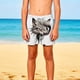 thumbnail image 1 of Pantalones cortos de playa para niños y niñas, de color liso, con estampado bonito, transpirables y con bolsillos, para verano, 1 of 9