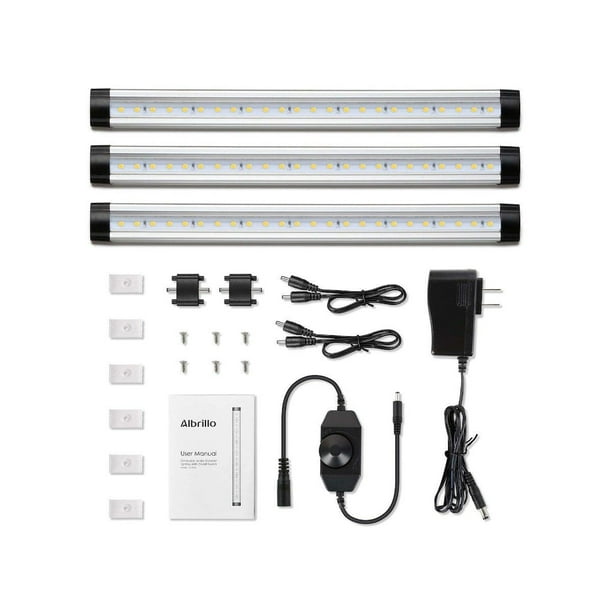 Albrillo LED Under Lighting (Pack of 3) Dimmable 12W 900 Lumens