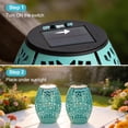 thumbnail image 2 of The Growing Ground 2 Pack Solar Lanterns Outdoor, Hollowed Metal LED Garden Decor Lanterns for Patio Yard Porch, Gifts for Women Mom Grandma, Teal, 2 of 9