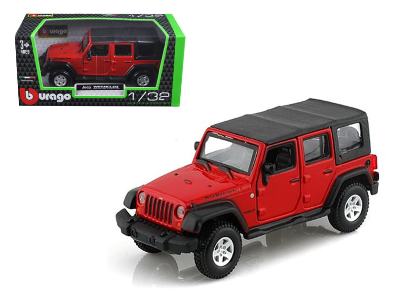 Jeep Wrangler Unlimited Rubicon 4 Doors Red 1/32 Diecast Car Model by  BBurago 