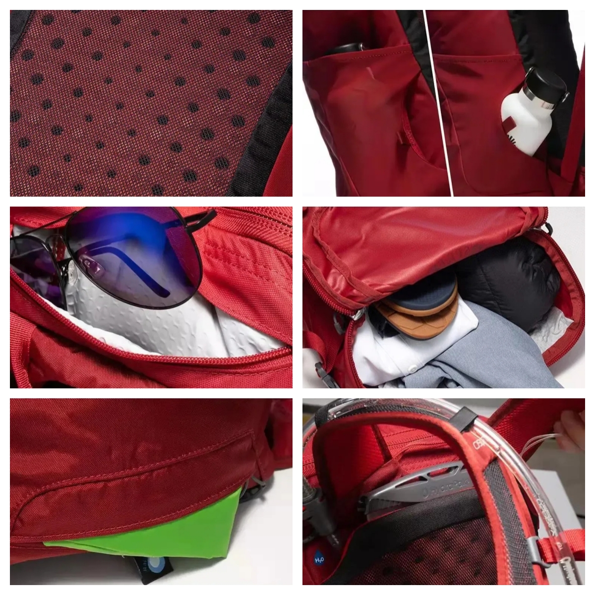 Men's Outdoor Packs Hiking Packs Hydration Red 30L
