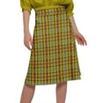 thumbnail image 4 of Moomaya Jupe en Poly Spandex avec Taille Élastique Jupe Imprimée Tenue d'Été pour Femmes, 4 of 5