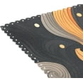 thumbnail image 5 of Black and Orange 4 PCs Placemats Set Linen Non-Slip Table Mat Rectangular Washable for Dining Kitchen Party 12"x18", 5 of 8