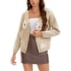thumbnail image 1 of Cárdigans Florales de Cuello en V ATHLECHIC para Mujeres, con Botones, Abiertos, de Manga Larga, Suéter de Punto, Ropa Exterior, Talla M, Caqui, 1 of 5