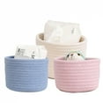 thumbnail image 3 of Handmade Woven Cotton Rope Storage Basket Cosmetics Jewelry Desktop Storaging Keys Snacks Box Sundries Organizer, 3 of 10