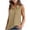*Khaki, variant on VBVC Women's Sleeveless Crinkle Button Down Blouse, Ladies' Collared V-Neck Tank Top, Casual Solid Color Summer Shirt For Women,Army Green,S-2XL