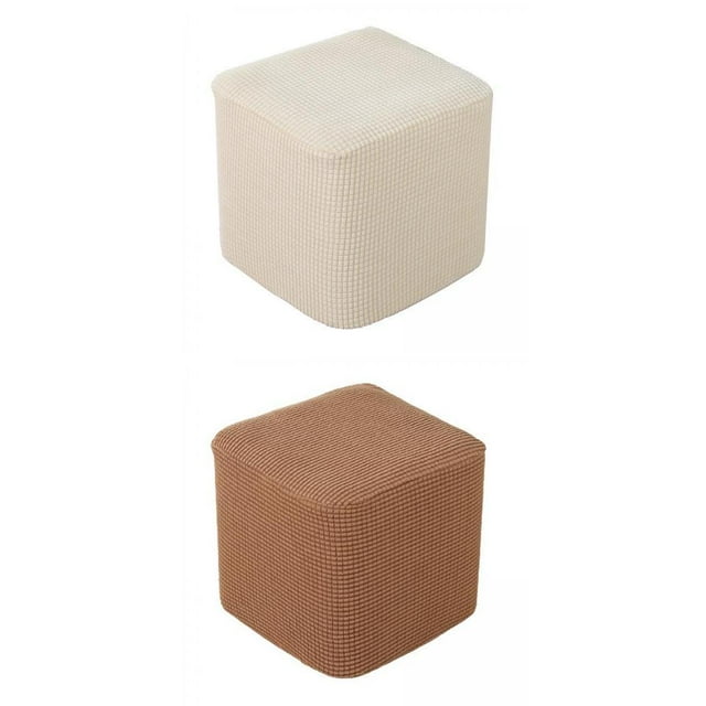 2 piezas de muebles de sala de estar de poliéster con funda elástica Macarena Funda otomana suave