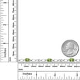 thumbnail image 3 of Gem Stone King 925 Sterling Silver Green Peridot and Round White Lab Grown Diamond Tennis Bracelet for Women (3.04 Cttw, Gemstone Birthstone, Oval 6X4MM, 7.25 inches), 3 of 4