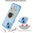 thumbnail image 5 of for iPhone 13 Case Cute 6D Astronaut Case with Stand Function Luxury Plating Case Cover Slim Fit Soft TPU Shockproof Bumper Protective Electroplated Case for Girls Boys,6.1 inch,Blue, 5 of 12