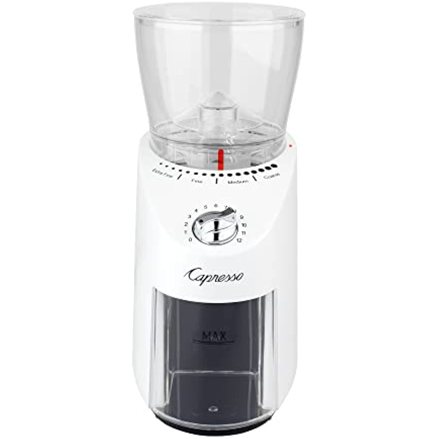 Capresso Infinity Plus Conical Burr Coffee Grinder in Metal – Whole Latte  Love