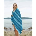 thumbnail image 2 of Turquoise Teal Ombre Beach Towels Oversized Super Absorbent, Farmhouse Modern Abstract Striped Lightweight Bath Towel Quick Dry Sets For Bathroom/Pool/Rv Camping/Beach Play/Gym Room/Picnic 31"x62", 2 of 8