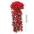 thumbnail image 3 of Guirnalda colgante de flores artificiales de violeta con orquídeas de seda, ramo decorativo reutilizable para bodas, hogar, jardín y decoración de eventos., 3 of 6