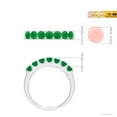 thumbnail image 5 of ANGARA Natural Shared Prong Set Half Eternity Emerald Wedding Band in 14K White Gold for Women (Size-3.1mm) | May Birthstone, Birthday, Anniversary, Jewelry Gift for Women | Natural Emerald Ring, 5 of 9