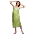thumbnail image 1 of Moomaya Robe de Nuit Imprimée pour Femmes, Col en V, Bretelles Spaghetti, 1 of 6