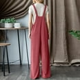 thumbnail image 6 of Fashion Plus Size Jumpsuits for Women with Sleeves Summer Solid Color Sleeveless Pockets Jumpsuit Full Length Pants Overalls Clearance Under 5$!, 6 of 6