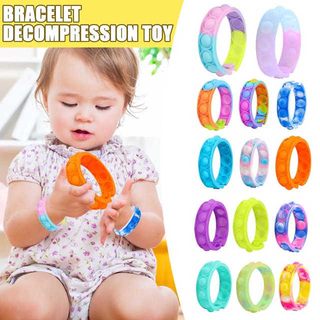 1 Uds. Juguetes antiestrés, pulsera de burbujas de empuje, juguetes de descompresión, juguetes de descompresión para ni?os y adultos LingWen 1327533356718