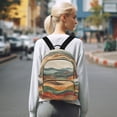 thumbnail image 7 of FORMRS Mini Backpack Purse for Women Travel Daypack Casual Shoulder Bag, Abstract Wavy Landscape, 7 of 7