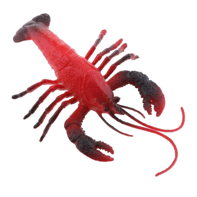 Decoraciones de animales marinos de plástico Cola Langosta Roja Artificial