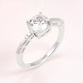 thumbnail image 2 of solitaire jewels 1.5CT Cushion Moissanit Solitaire Engagement Ring For Women, 14K White Gold, 2 of 5
