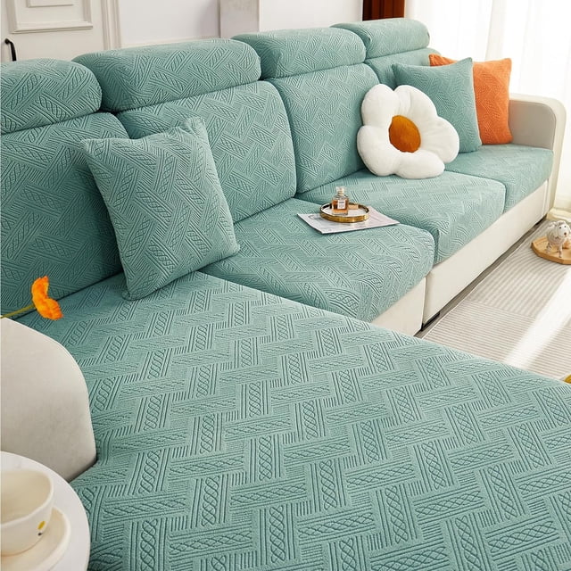 sasyxdc Individual Couch Cushion Covers Stretch Sofa/Couch Seat Cushion Covers Magic Sofa Covers Washable Dog Couch Cushion Covers for Sofa with Elastic Bottom(Back Cover M Chocolate)