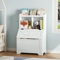 thumbnail image 3 of Organizador De Almacenamiento De Juguetes Para Niños, Estantería Para Niños Y Almacenamiento De Juguetes Con Tapa Flip-Top Y Cubby, Estanterías Para Niños De Madera, 3 of 9