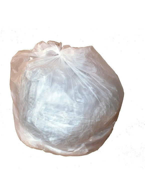 PlasticMill 6 Gallon High Density Clear Garbage Bag,6 MICRON,20x22,100/Case